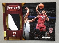 Shabazz Napier 2014-15 Panini Threads Game Worn Rookie Patch Gold /25 MIAMI HEAT