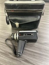 Vintage GAF 65 8mm Handheld Movie Camera with Leather Carrying Bag