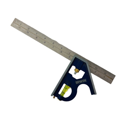 Empire 12 in Blue Combination Square Stainless Steel Woodworking Tool - Picture 5 of 6