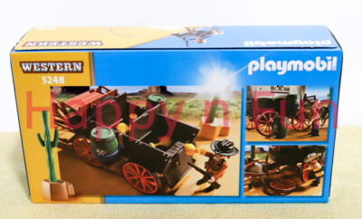 Playmobil Attelage de Chariot Marron et Noir