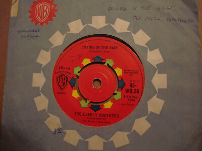 THE EVERLY BROTHERS,  CRYING IN THE RAIN,  WARNER BROTHERS RECORDS 1961 EX+