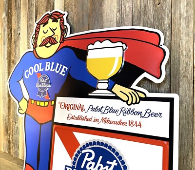 Pabst Blue Ribbon Beer PBR Cool Blue Large 23