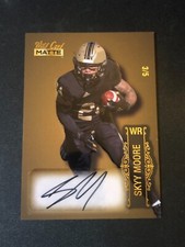 2022 Wild Card Matte SKYY MOORE Gold Foil Rookie Auto RC/5 Kansas City CHIEFS 🏈