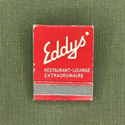 Eddy s Restaurant Kansas City Missouri Rare Vintage Matchbook Matches Unstruck