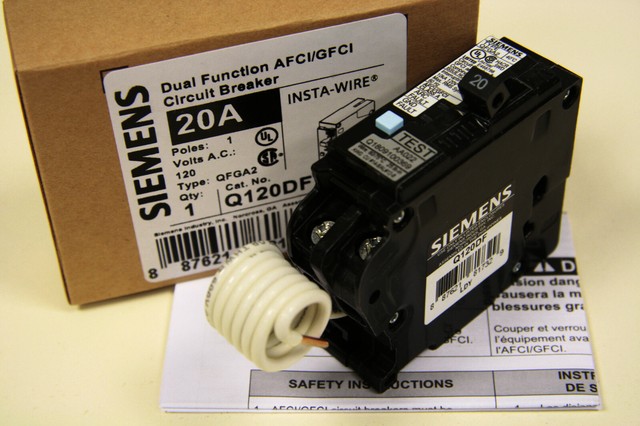 Siemens Q120df Dual Function Circuit Breaker 20 Amp For Sale Online