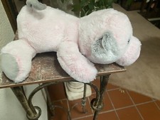 Plush Pink Grey Lying Pig Plush 15 Very Soft Cuddly