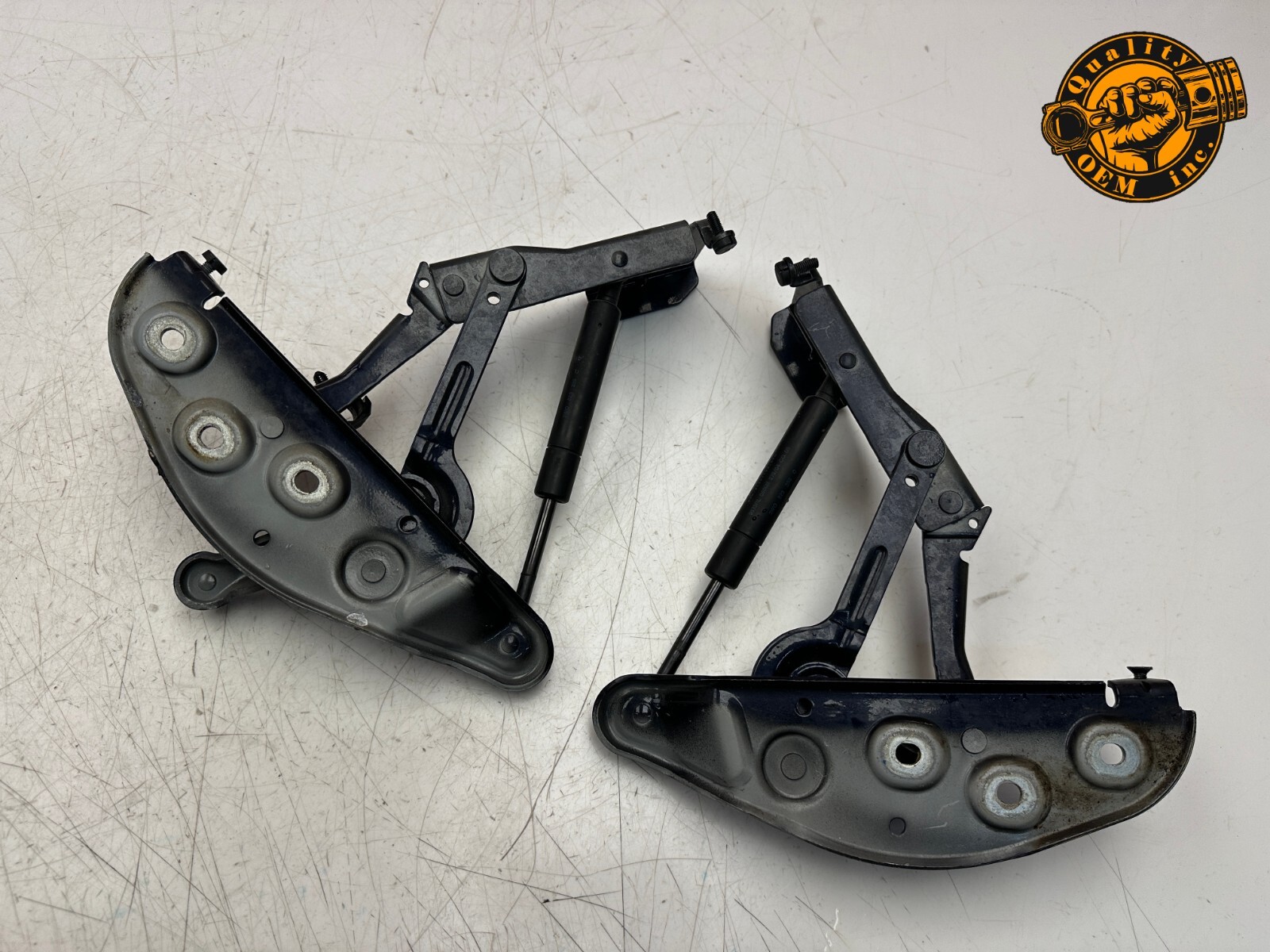 2003-2010 BENTLEY CONTINENTAL  FRONT HOOD HINGES PAIR (BLUE LR5W) OEM 49 kmiles