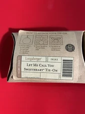 Longaberger Let Me Call You Sweetheart Basket Tie On