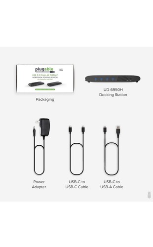 Plugable USB 3.0 Dual 4K Display Horizontal Docking Station with DP and HDMI - Bild 6 von 6