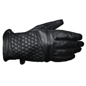 Frank Thomas Sabeen Ladies Leather Motorcycle Gloves Black