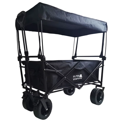 Collapsible Folding Outdoor Beach Trolley Utility Wagon Camp Cart 97 x 52 x 98cm - Picture 2 of 10