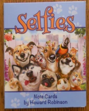 12 Leanin Tree Greeted Cards FULL COLOR, ANIMAL SELFIES, CATS, DOGS, PETS, Cute