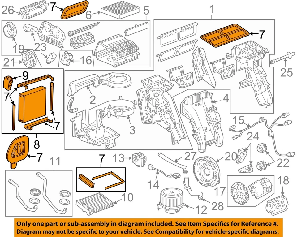 Núcleo evaporador de aire acondicionado usado se adapta a: Chevrolet Cruze 2014 grado A Foto 3 de 4