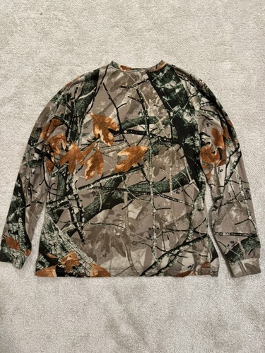 Outfitters Ridge Fusion 3-D Mens Sz L Camouflage Camo Hunting Shirt Olive Green - Picture 4 of 5