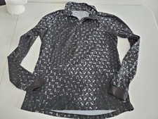 CHAMPION Power Flex 1/4 zip Pullover Black Gray Large Shirt Top