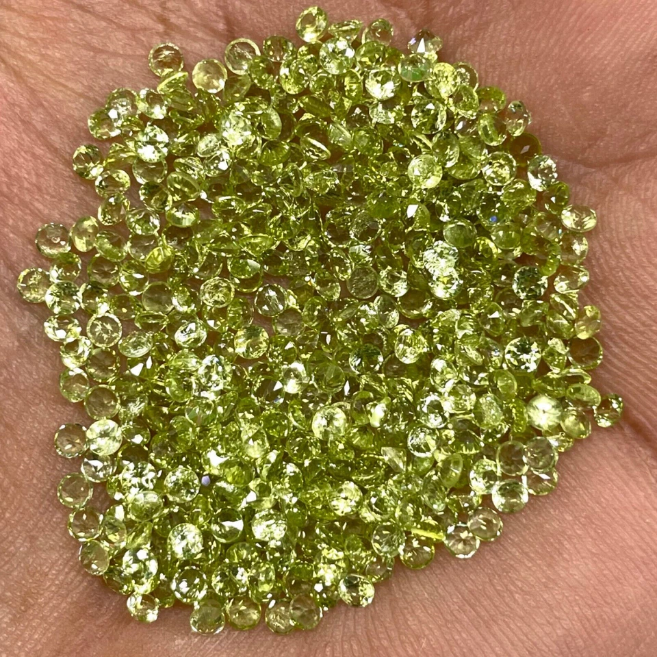 1 einzelner Peridot rund geschliffen round facet ca 2,25 mm nr p2 Pakistan - Bild 2 von 4