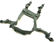 US ARMY CHIN STRAP ADVANCED COMBAT HELMET 4 POINT CHINSTRAP w. BOLTS/SCREWS ACH