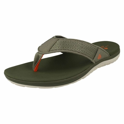 Mens Clarks CloudSteppers 'Step Beat Dune' Casual Flip Flop Sandals | eBay