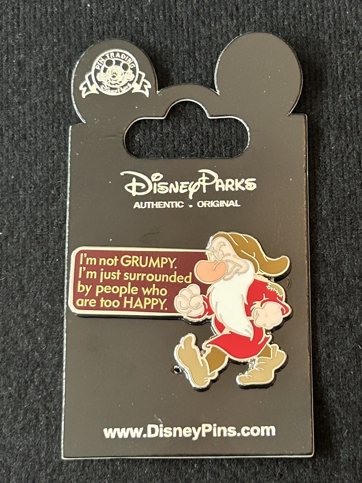 Disney I'm Not Grumpy I'm Just Surrounded By People Too Happy Snow White Pin