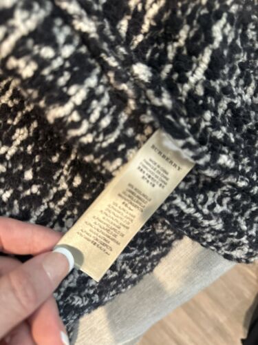 WOMENS BURBERRY LONDON WOOL ALPACA SWEATER COAT JACKET Sz S - NOVA CHECK - Picture 8 of 8