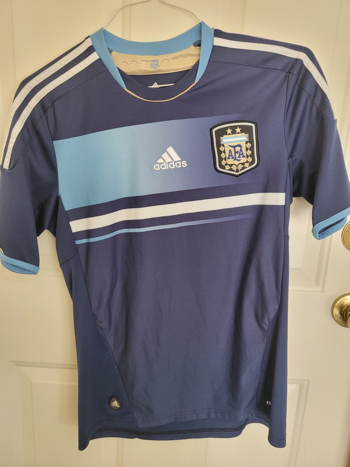 Argentina Lionel Messi Away Jersey RARE Blue White 2011-2012 Sz Small AUTHENTIC