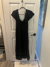 Doen Lucienne Dress Black Crochet Worn Once Xs Extra Small