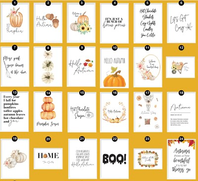 Neu Herbst Saisonale Designs Zuhause Zitat Drucke Wanddeko 96 Designs