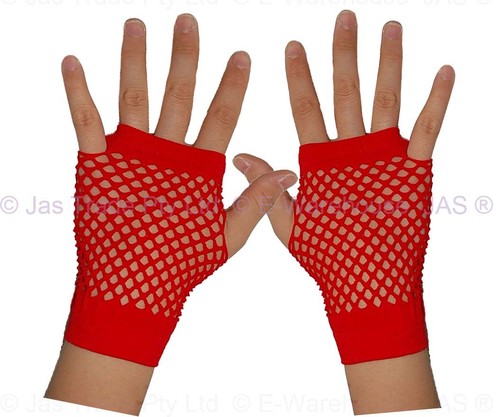 Long Elbow Length Fishnet Gloves Fingerless 70s 80s Womens Costume Party Dance In Purple