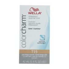 Wella Color Charm Toner 1.42oz - T-15 Pale Beige Blonde -USA BUY/SHIP ONLY