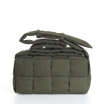 BOTTEGA VENETA 2500$ Tech Cassette Crossbody Bag - Crocodile Green