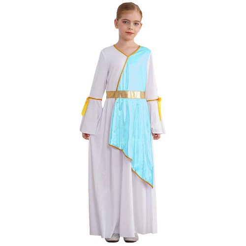 Costume Toga Bambina Lucido Romano Cosplay Principessa Vestito Tradizionale Halloween - Foto 44 di 89