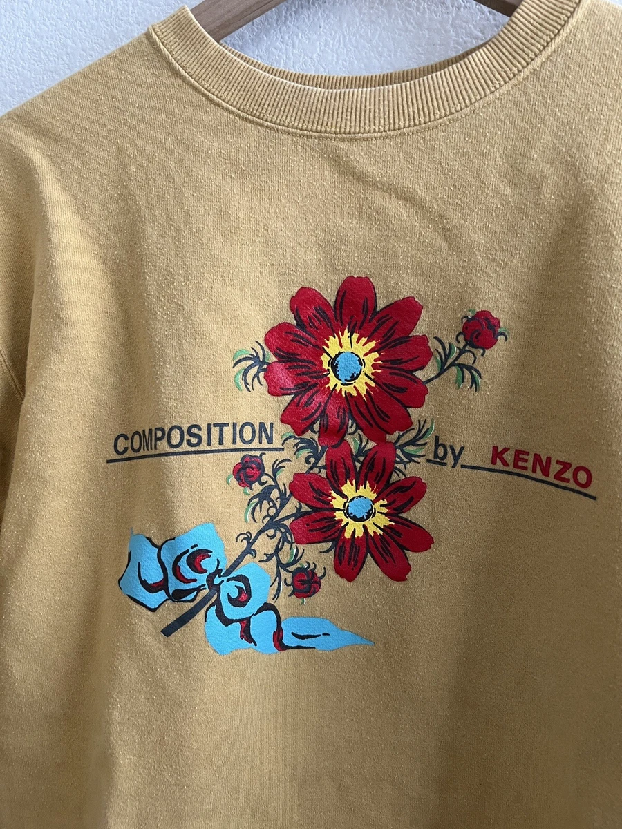 COMPOSITION By KENZO Floral Sweatshirt Size Medium FLAW eBay