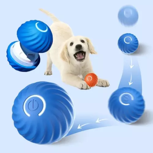 Palla giocattolo elettronica USB Smart Dog interattiva animale domestico automatico palla in movimento regalo - Foto 2 di 20