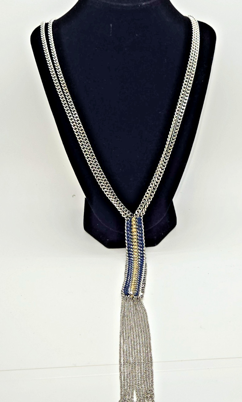 STELLA & DOT MULTI CHAIN  STATEMENT NECKLACE - image 1