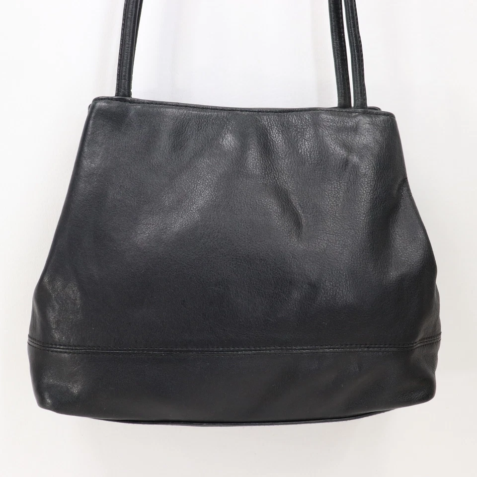 De Colección Jennifer Moore Bolso de Mano Mujeres Negro Guijarro Cuero Cartera Bolso de Hombro Foto 3 de 4