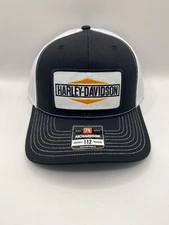 Harley Davidson Motorcycles Trucker Hat, Richardson 112 Snap-back style.  NWT!