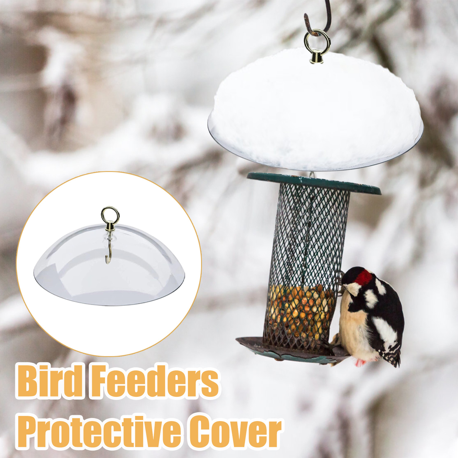 10" Clear Plastic Feeder Weather Guard and Squirrel Baffle for Wild Bird Feeders eBay