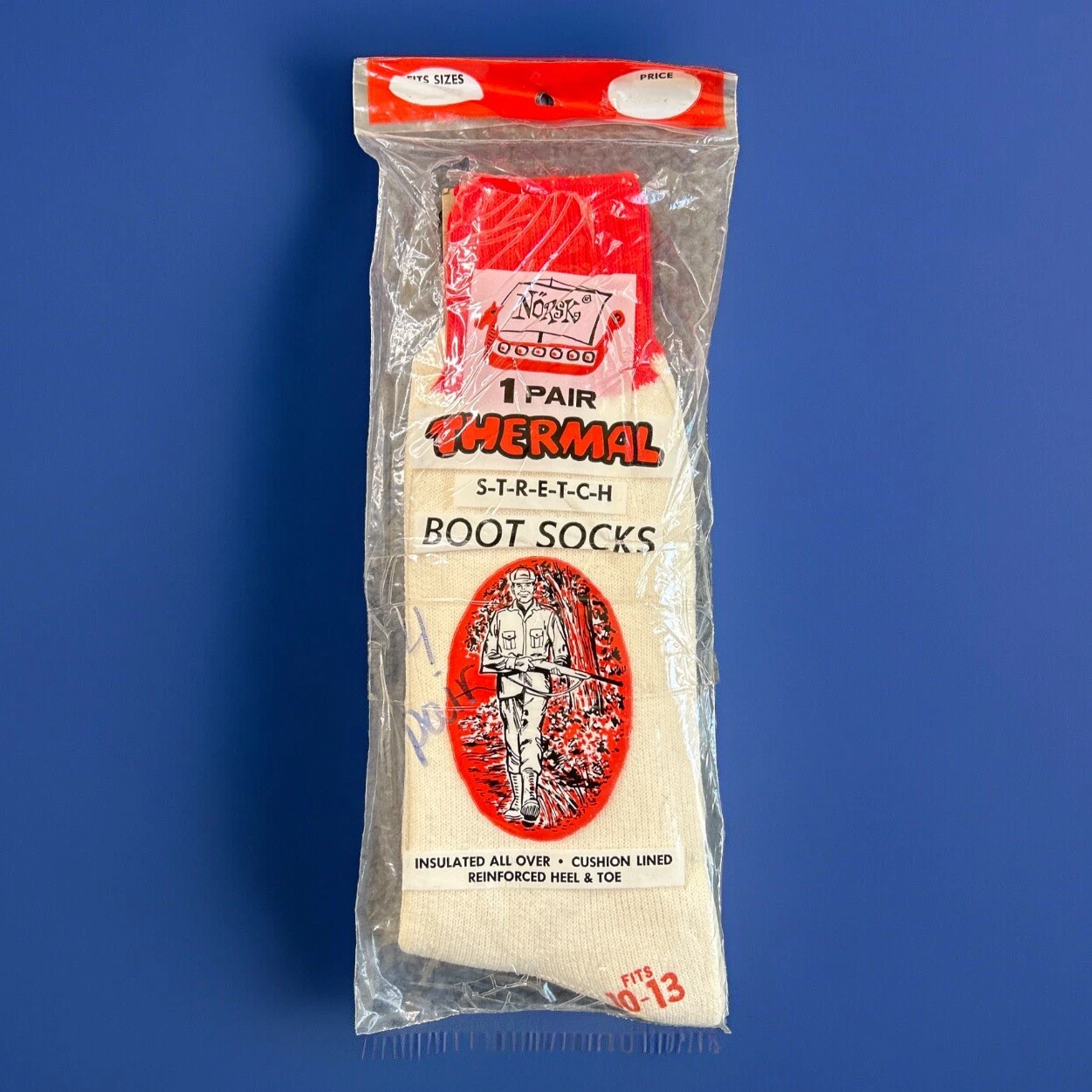Norsk Thermal Stretch Boot Socks Cream Red Insulated Unisex VTG 70s Men's 10-13
Opens in a new windo