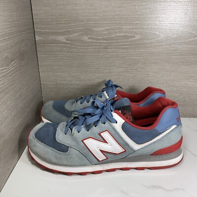 New Balance 574 Mens Blue Suede Athletic Running Shoes  display picture 2