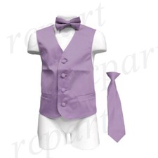 New Kid boys formal tuxedo vest necktie  bowtie Lavender US Size 2-14 Wedding