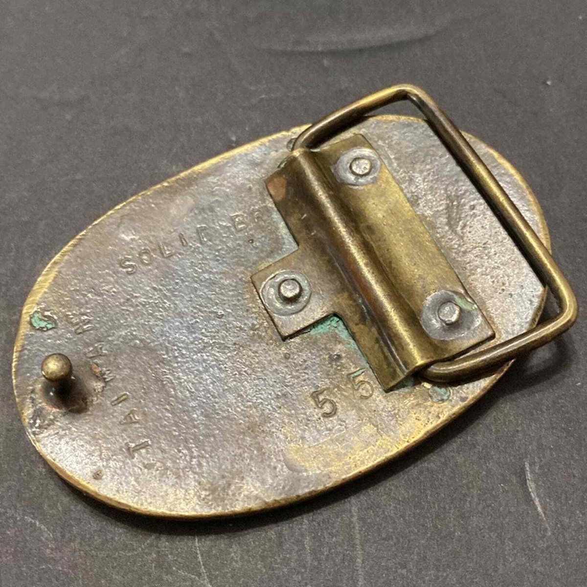 Vintage 1927 Rolls Royce Rolls-Royce Solid Brass Belt Buckle View 3