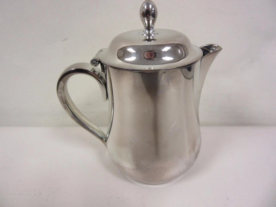 Sant Andrea Italy Creamer Silver Plated With Flip Lid 5" Tall 10 oz - Image 4 of 4