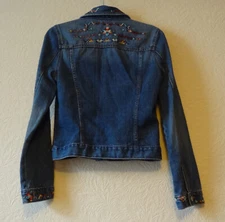 Vintage Denim Embroidered Jacket Small