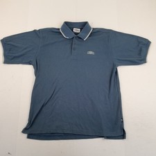 Polo UMBRO grande blu uomo regular misto cotone logo ricamato