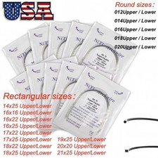 100Pcs Dental Niti Ortho Arch Wire Super Elastic Round Rectangular Natural Form