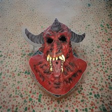 Red Horned Demon Halloween Mask Devil Monster