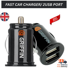 Fast Usb Car Charger Dual 12v Cigerette Lighter Socket Adapter Charging plug