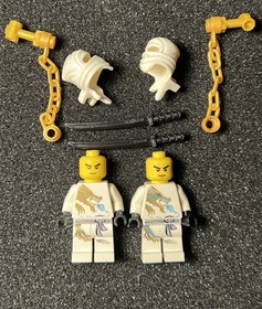 LEGO Ninjago Zane DX Dragon Suit NJO018 Minifigure 2171 2260 White lot of 2 