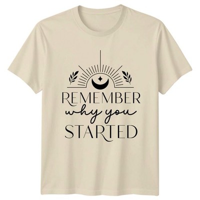 Remember Why You Started Boho Sun Moon Star Nature T-Shirt