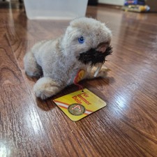 GREAT Steiff Plush Stuffed Animal Wally Walrus Button Hang Tag 1474/10 Vintage